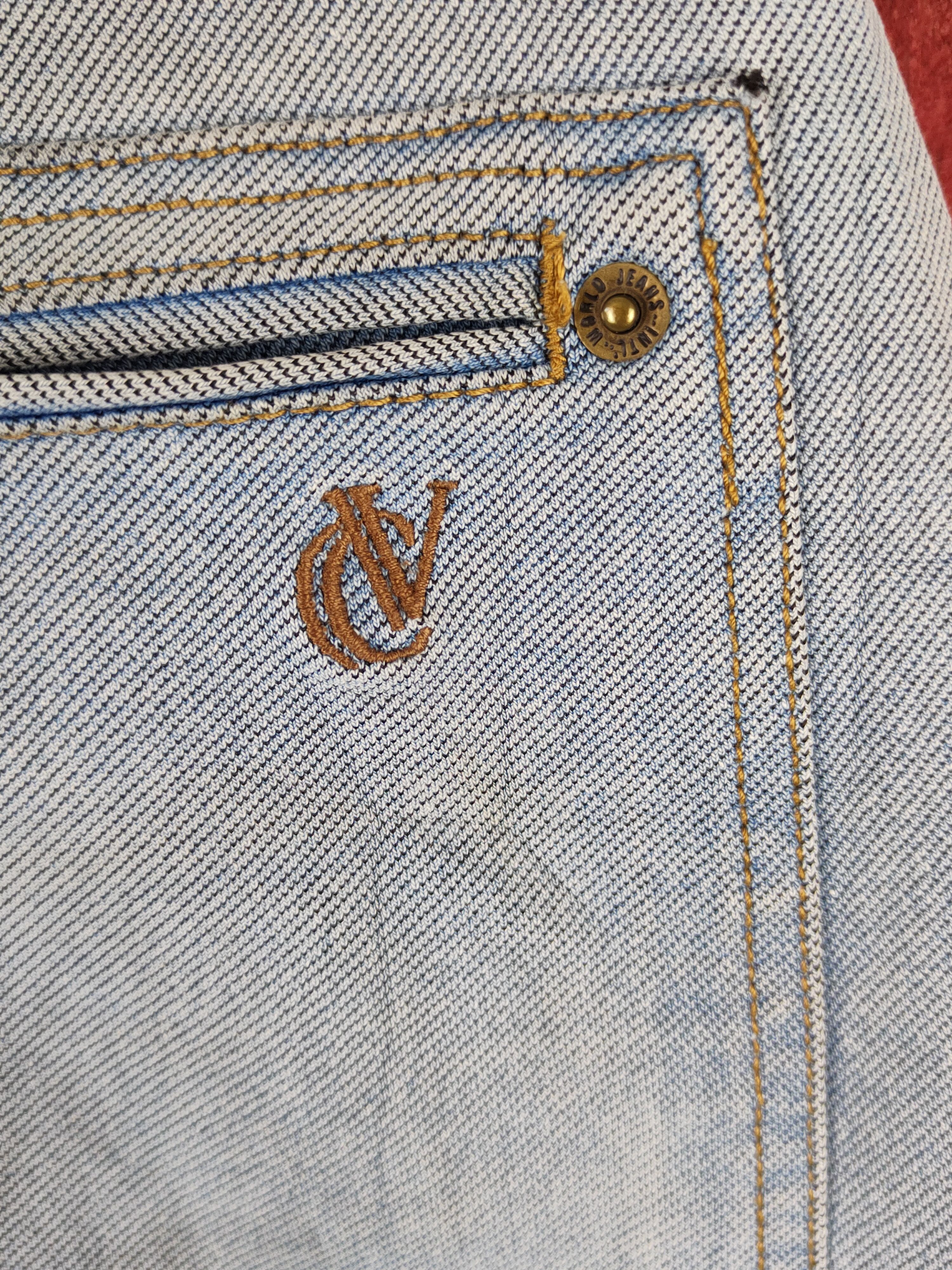 Japanese Brand Comme le vent Homme Blue Distressed Ripped Soft Jeans #S1637 Size US 35 - 12 Thumbnail