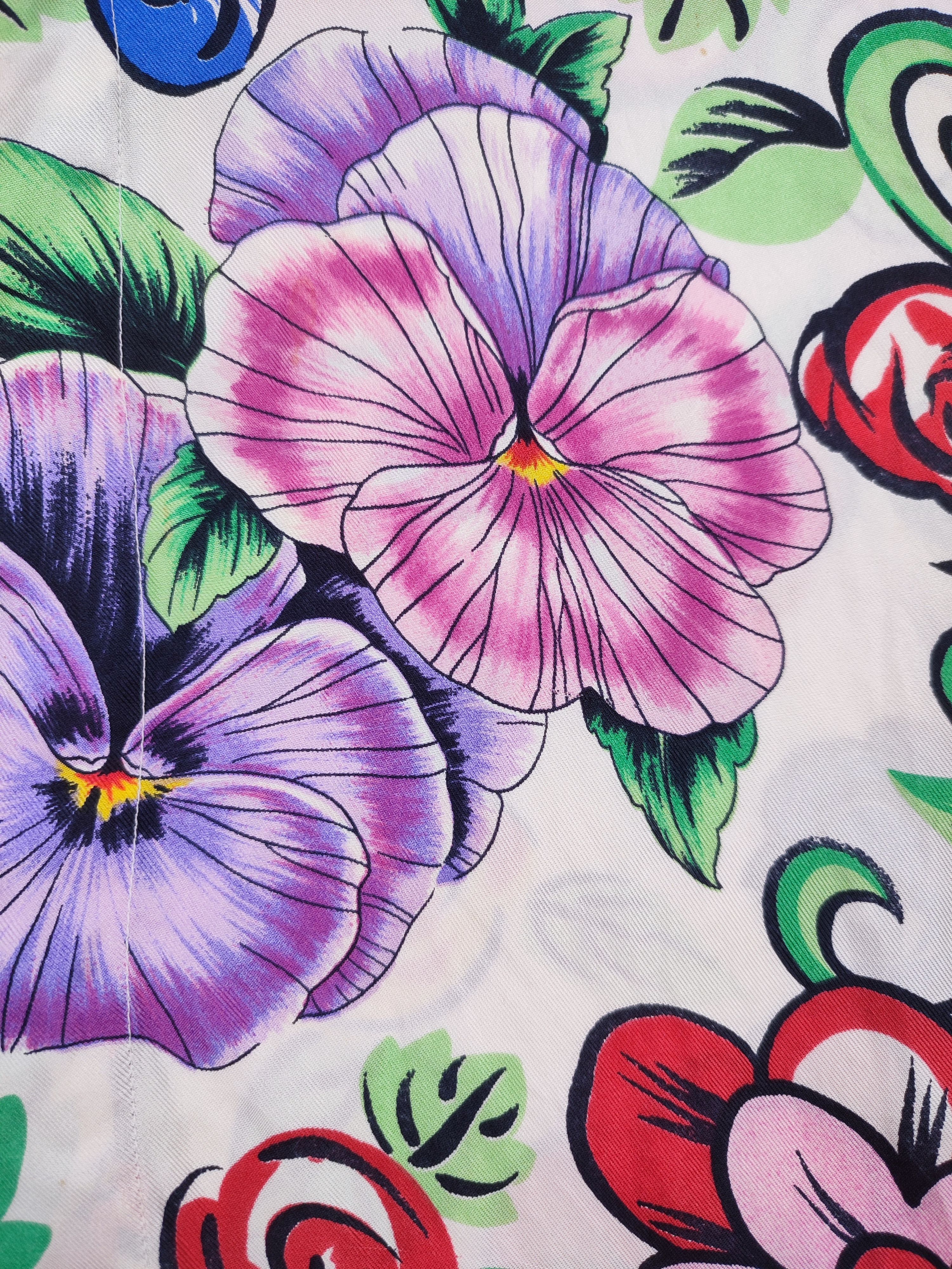 Versace Gianni Versace All Over Print Floral Rayon Shirt Size US M / EU 48-50 / 2 - 10 Thumbnail