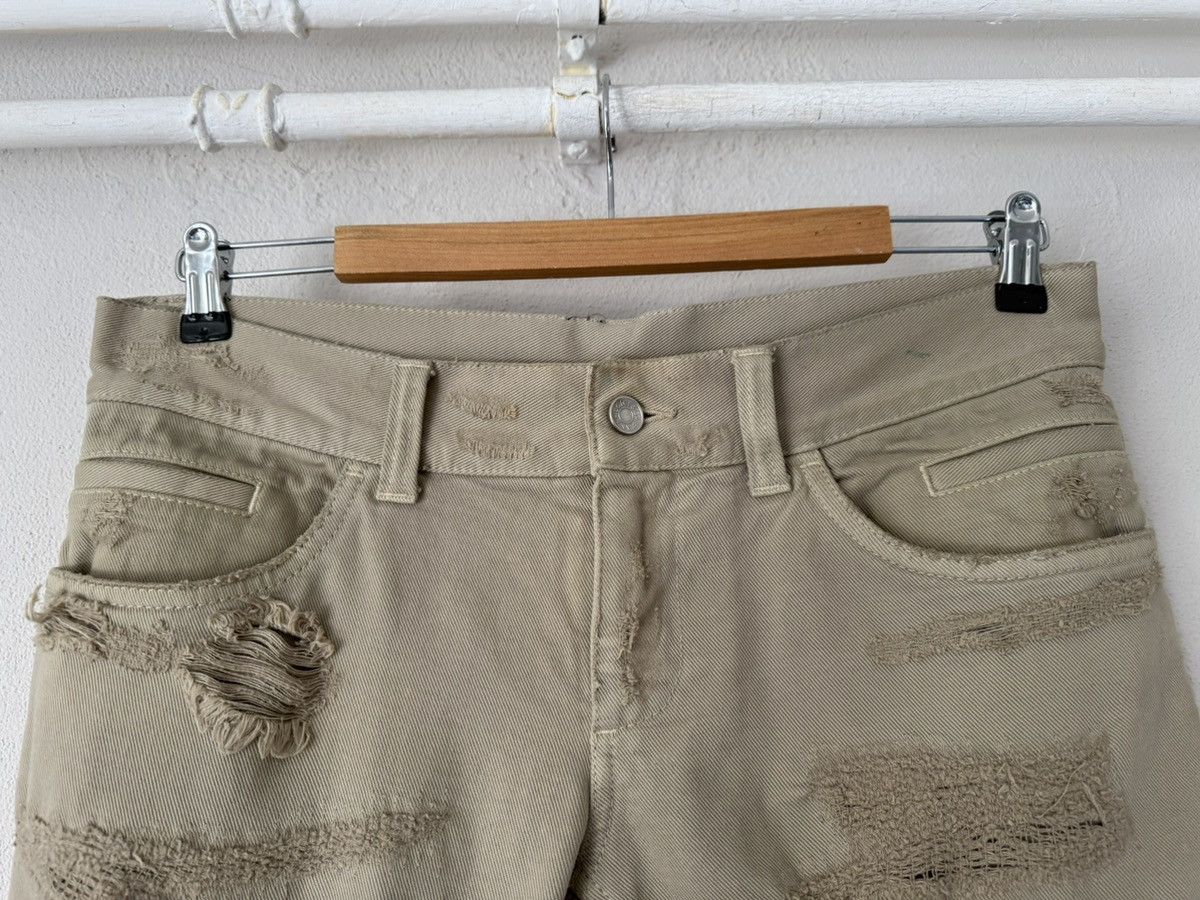 Dolce & Gabbana Destroyed Beige Denim with Frayed Hem Size US 32 / EU 48 - 12 Thumbnail