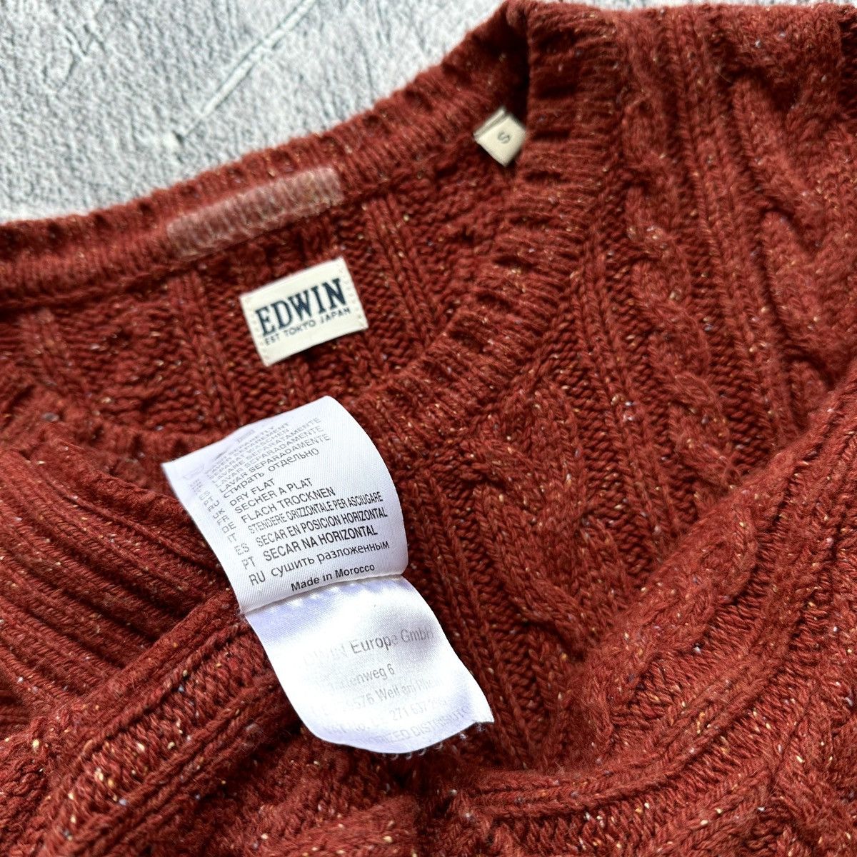 Edwin Men’s Knitt Sweater Edwin Oiler Red Size: S/M Size US S / EU 44-46 / 1 - 10 Thumbnail