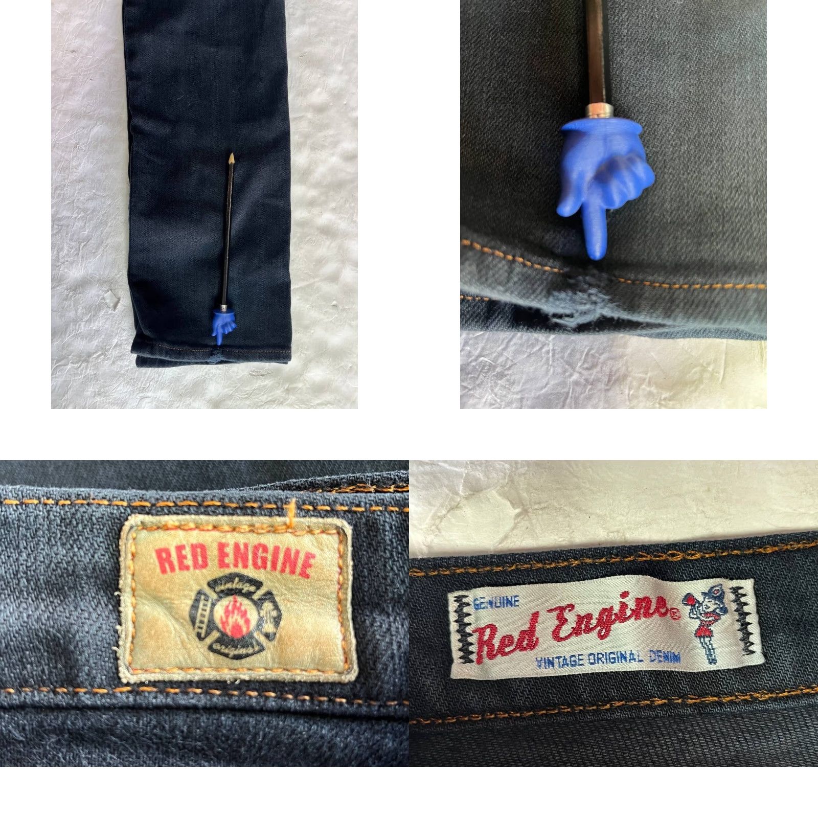 Vintage VINTAGE Red Engine Jeans Style 114 Women 28 Blue Denim Cotton Spandex 5-Pocket Zip Button USA Modern Slim Regular Union Made in USA Size 28" / US 6 / IT 42 - 8 Thumbnail
