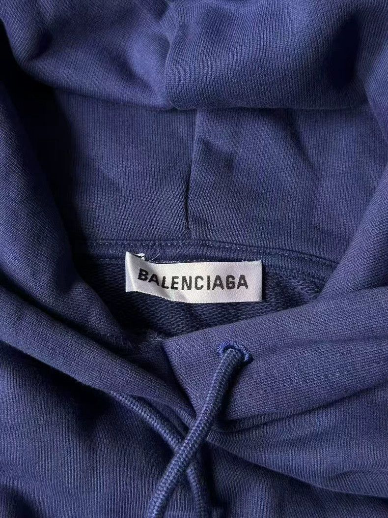 Balenciaga Balenciaga Blue Coke Hoodie Size US XS / EU 42 / 0 - 3 Thumbnail