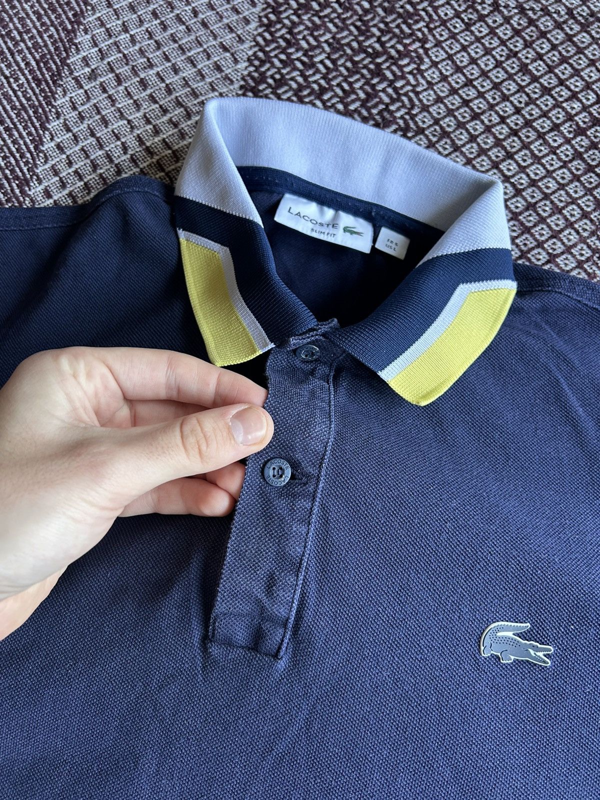 Lacoste × Vintage Lacoste Slim Fit Polo Shirt Men Solid Style Size Large Size US L / EU 52-54 / 3 - 10 Thumbnail