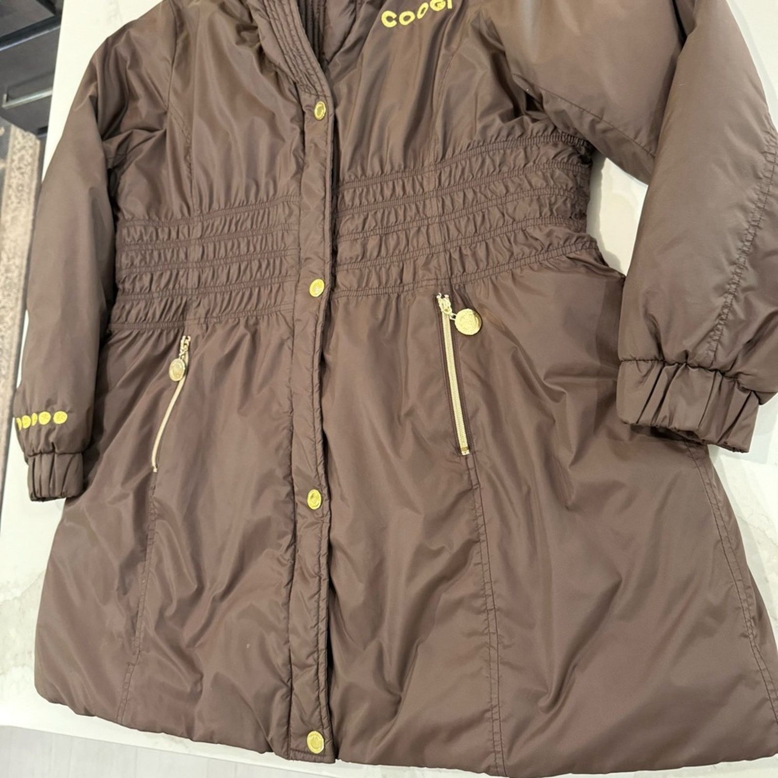 Coogi Vintage COOGI Long Puffer Coat Cinch Waist Women’s 2X Brown Size XXL / US 16-18 / IT 52-54 - 2 Thumbnail