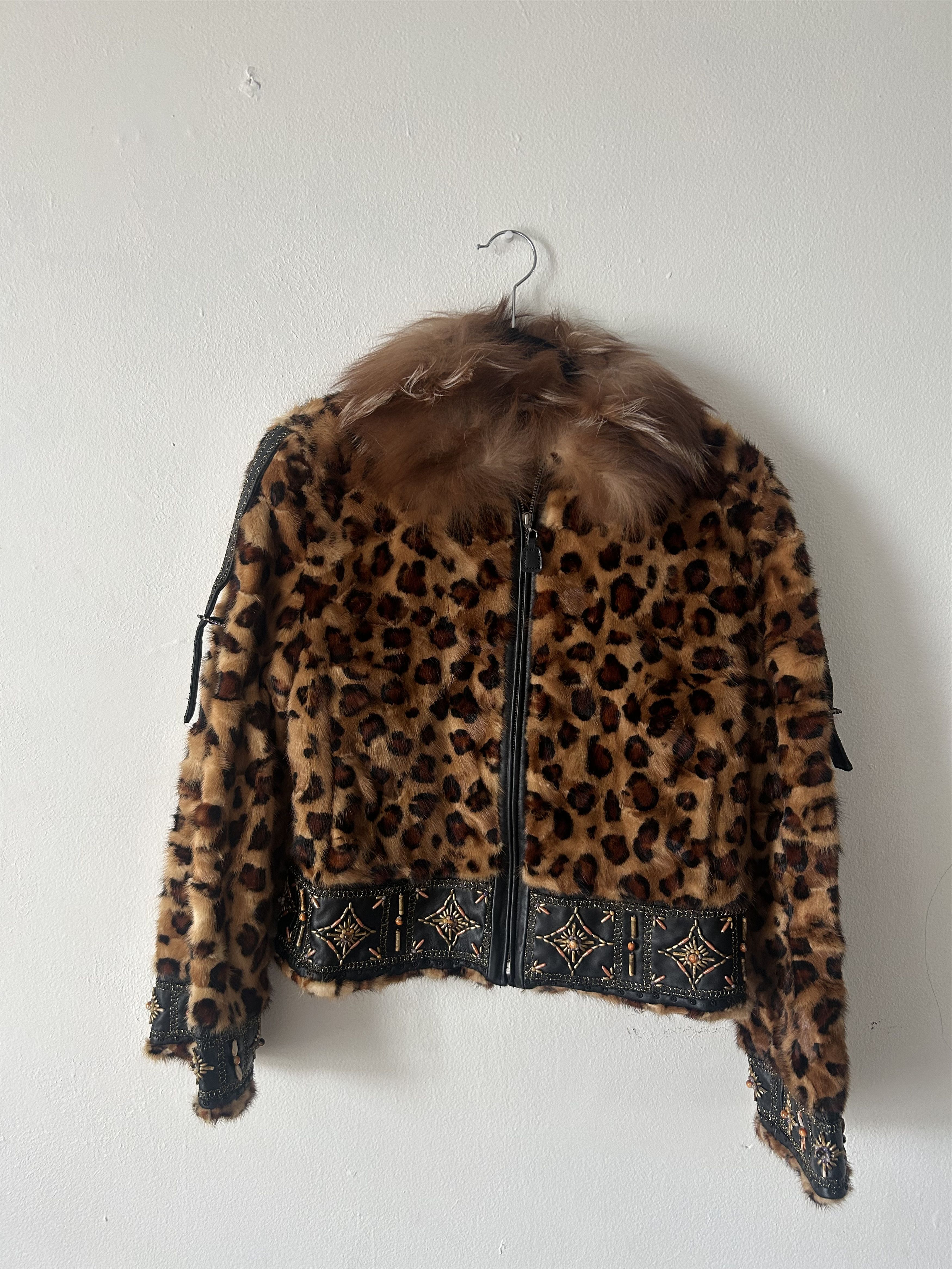 Other LEOPARD PRINT BEADED FUR JACKET Size M / US 6-8 / IT 42-44 - 2 Thumbnail