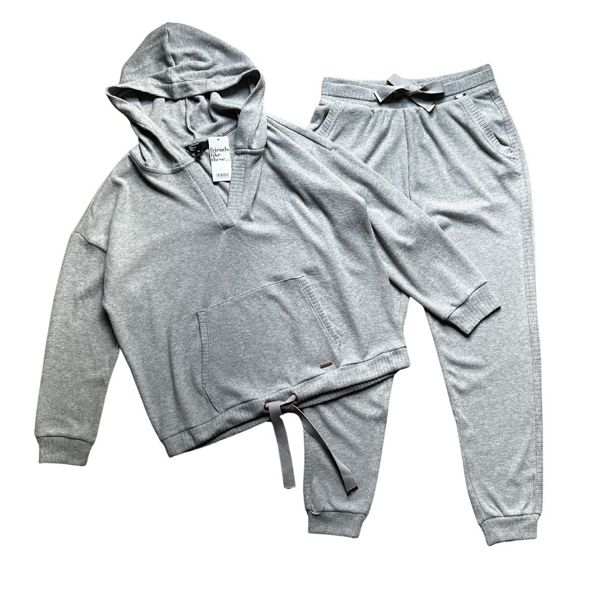 Other Friends Like These Grey Ribbed Loungewear Set NWT Size M/S Size M / US 6-8 / IT 42-44 - 1 Thumbnail