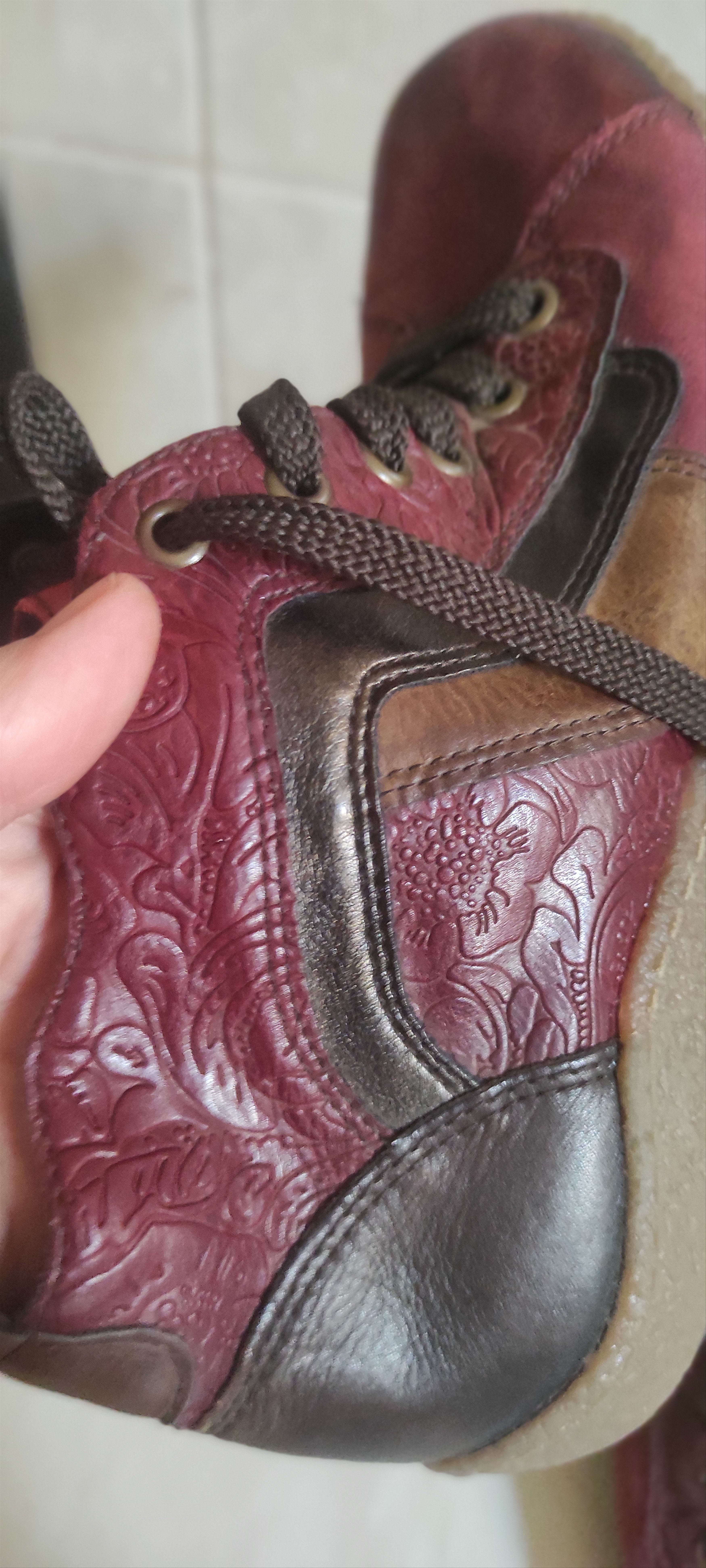Other Remonte Women Lace-Up Casual Burgundy leather Shoes Size US 7.5 / IT 37.5 - 19 Thumbnail