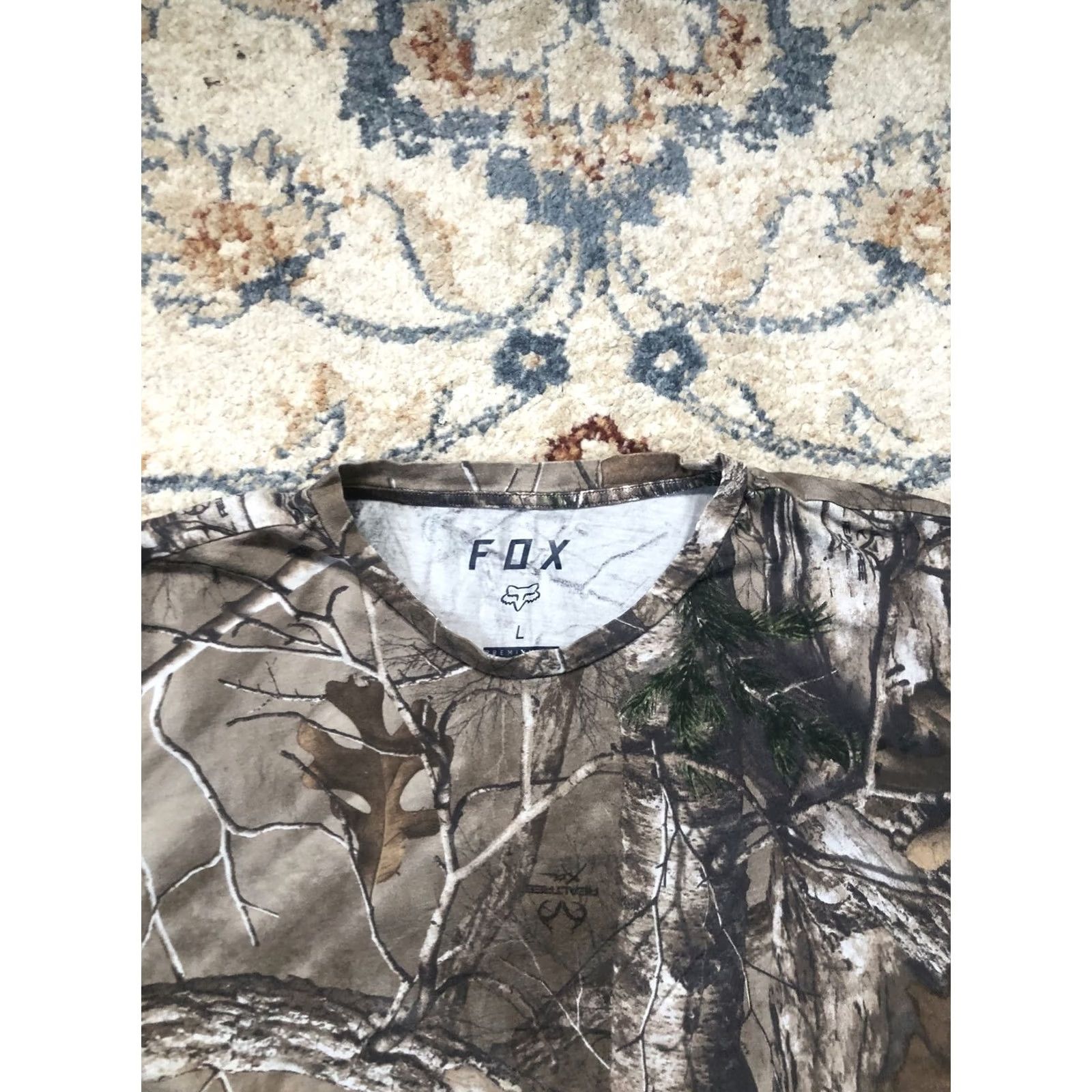 Realtree Fox Shirt Mens Large Camo Realtree Short Sleeve Crewneck Outdoor Hunting Tee Size US L / EU 52-54 / 3 - 2 Thumbnail