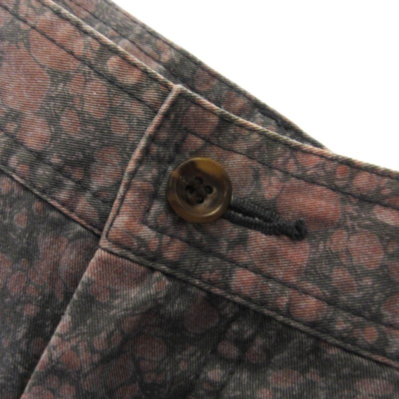 Comme des Garcons Homme Plus Cropped Pant Center Seam All-Over Print Cotton Blend Purple Size US 31 - 5 Thumbnail