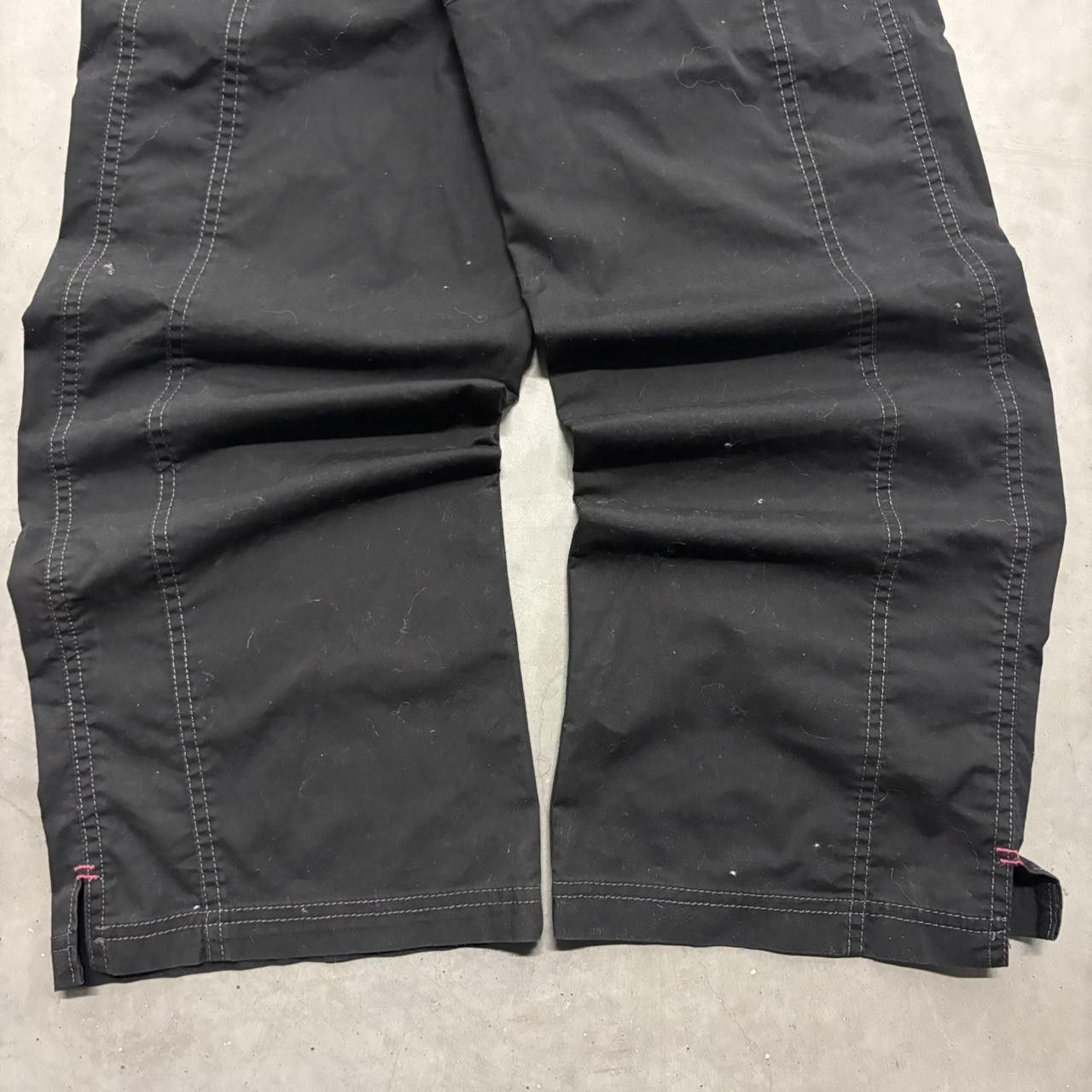 Vintage Crazy Vintage Y2K 2000s Baggy Wideleg Black with pink accents sweatpants! Size US 32 / EU 48 - 5 Thumbnail