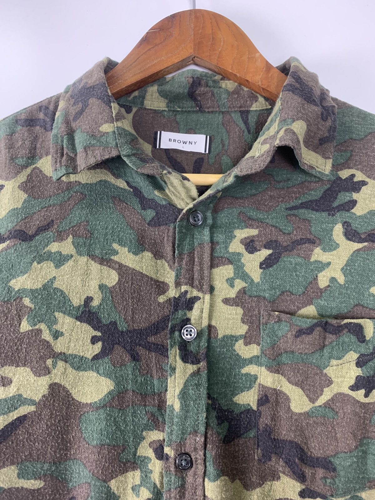 Japanese Brand Browny Camo button up Size US L / EU 52-54 / 3 - 4 Thumbnail