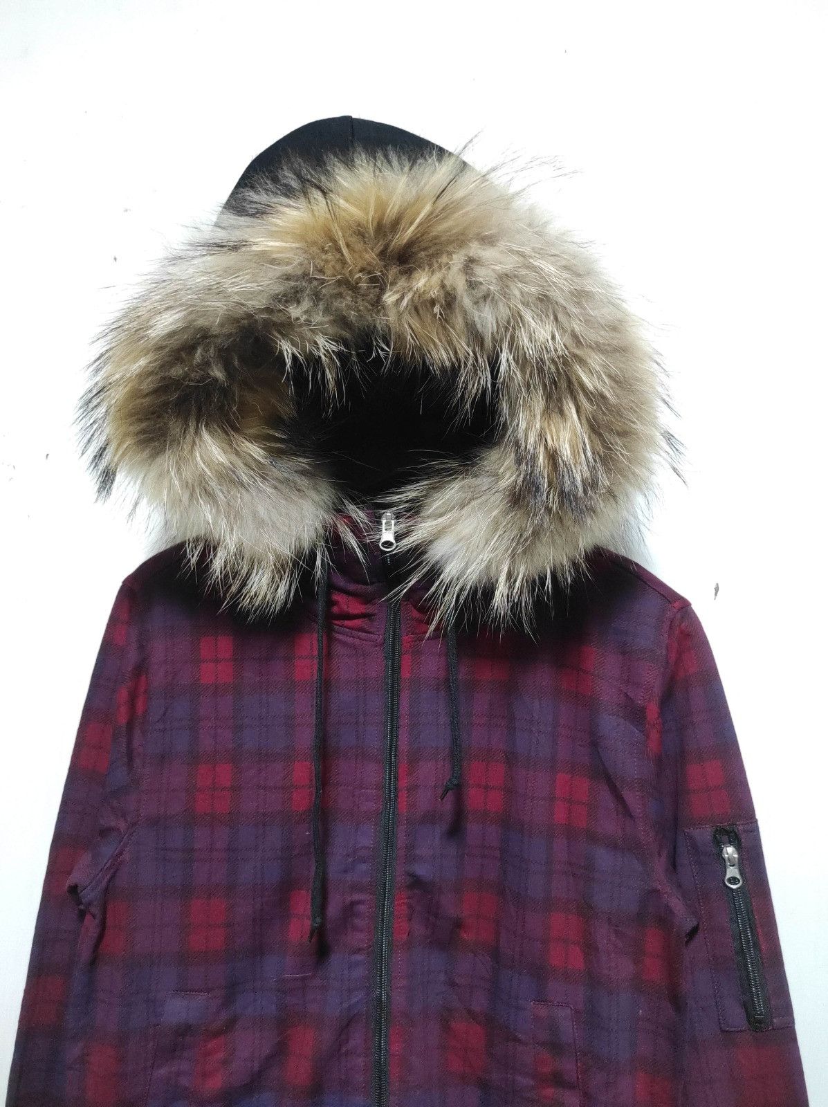 Hysteric Glamour Euroyal plaid zip fur hoodie Size US M / EU 48-50 / 2 - 3 Thumbnail