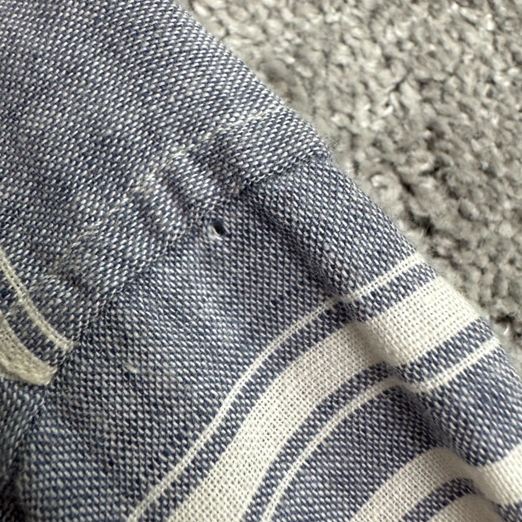 American Eagle Outfitters American Eagle Outfitters Button-Up Shirt Mens M Striped Blue White Linen Cotton Casual Classic 90s Outdoors Mens Size US M / EU 48-50 / 2 - 7 Thumbnail