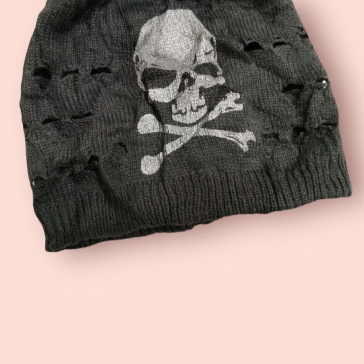 Other SKULL PUNK BONDAGE REVERSIBLE STRIPED DISTRESSED BEANIE Size ONE SIZE - 11 Thumbnail