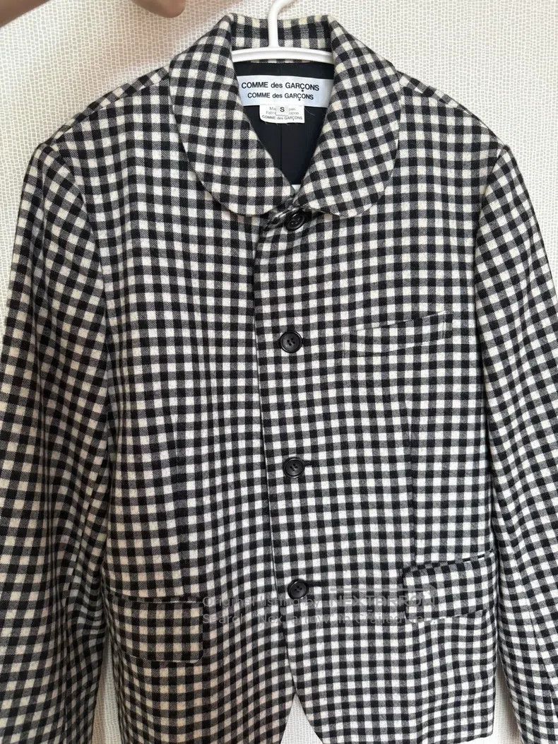 Comme des Garcons Comme Des Garcons Black and white plaid wool coat Size S / US 4 / IT 40 - 2 Thumbnail