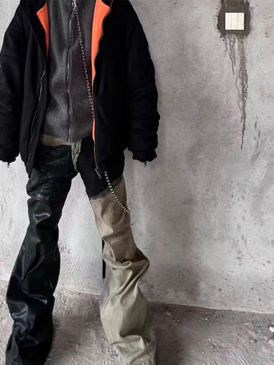Japanese Brand × Jean Vintage stacked washed patchwork coated jeans Size US 30 / EU 46 - 2 Thumbnail