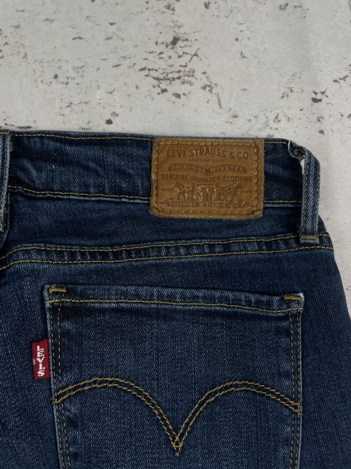 Levi's Levis W27 L34 715 Bootcut Jeans Slim Fit Blue Classic Denim Size 27" / US 4 / IT 40 - 13 Thumbnail
