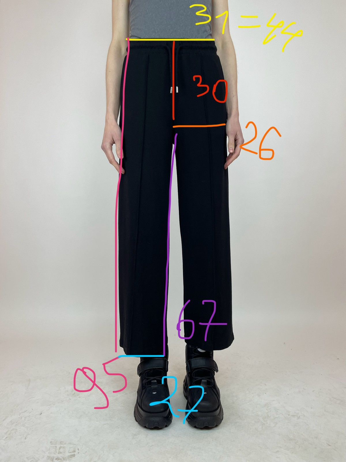 Japanese Brand × Selected Homme SELECTED HOMME Wide legs black Cropped pants Size 26" / US 2 / IT 38 - 14 Thumbnail