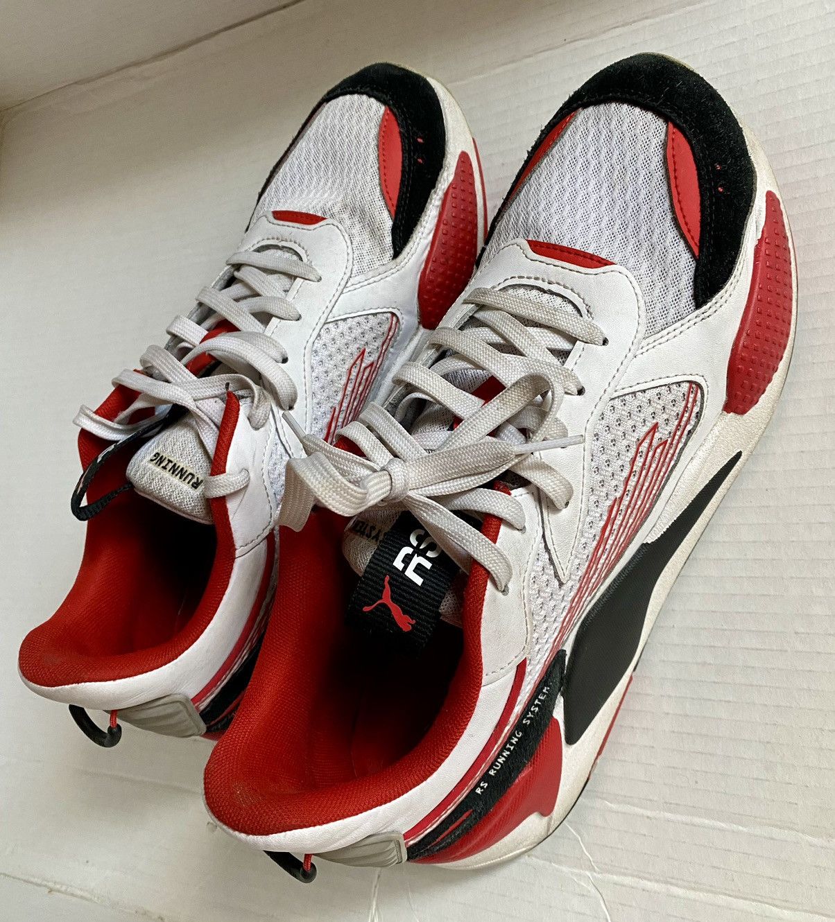 Puma RS-X cyber ‘white high risk red’ puma runners 12 Size US 12 / EU 45 - 7 Thumbnail