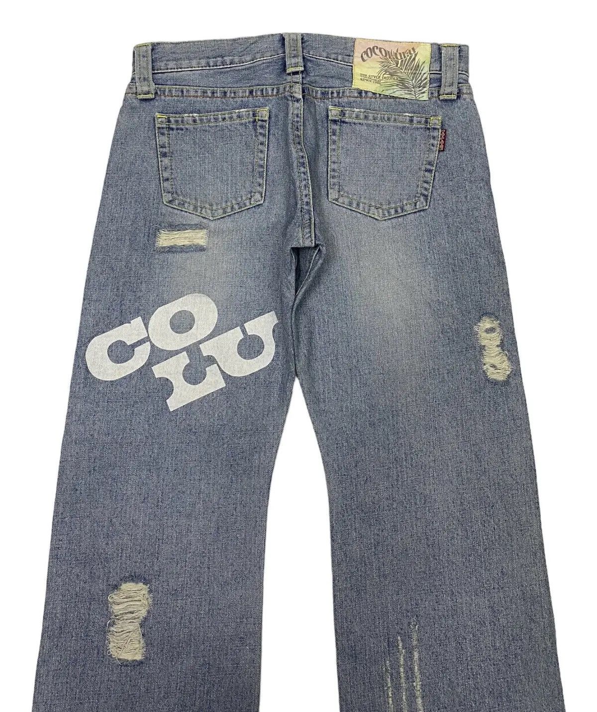 Hysteric Glamour FLARE RUSTY COCOLULU DISTRESSED BAGGY FLARE DENIM JEANS Size US 32 / EU 48 - 6 Thumbnail