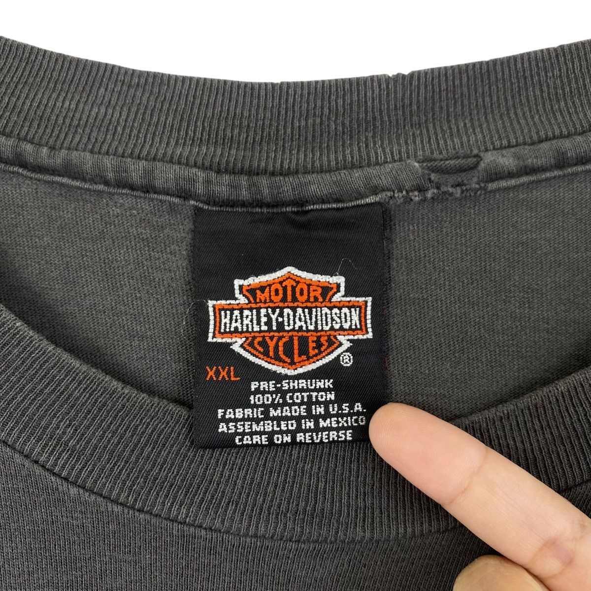 Harley Davidson Vintage 90s Trashed HARLEY-DAVIDSON Motorcycle T Shirt Size US XXL / EU 58 / 5 - 6 Thumbnail