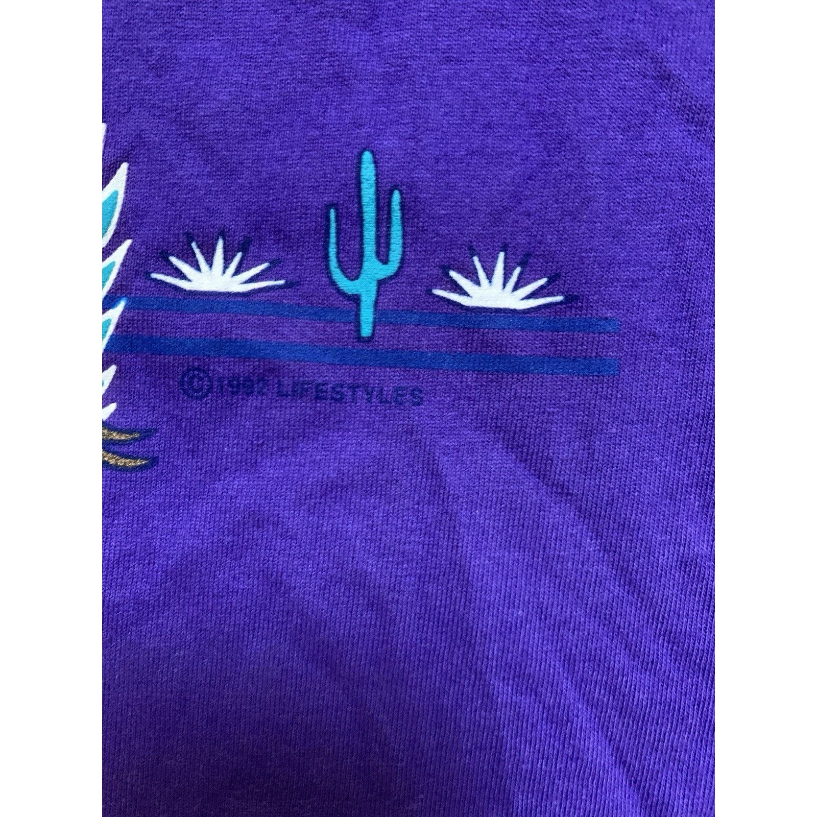 Hanes Vtg 1992 Purple Western Nevada Tee Size Large Size US L / EU 52-54 / 3 - 3 Thumbnail