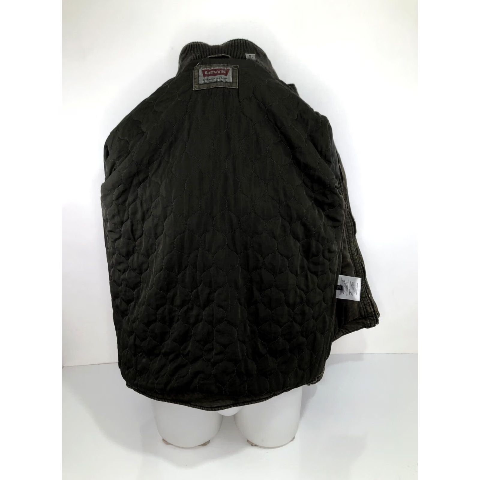 Levi's LEVI STRAUSS - QUILT LINED Military Jacket Trucker Heavy Duty Cotton Blend Dark Military Brownish Green Mens M Size US M / EU 48-50 / 2 - 6 Thumbnail