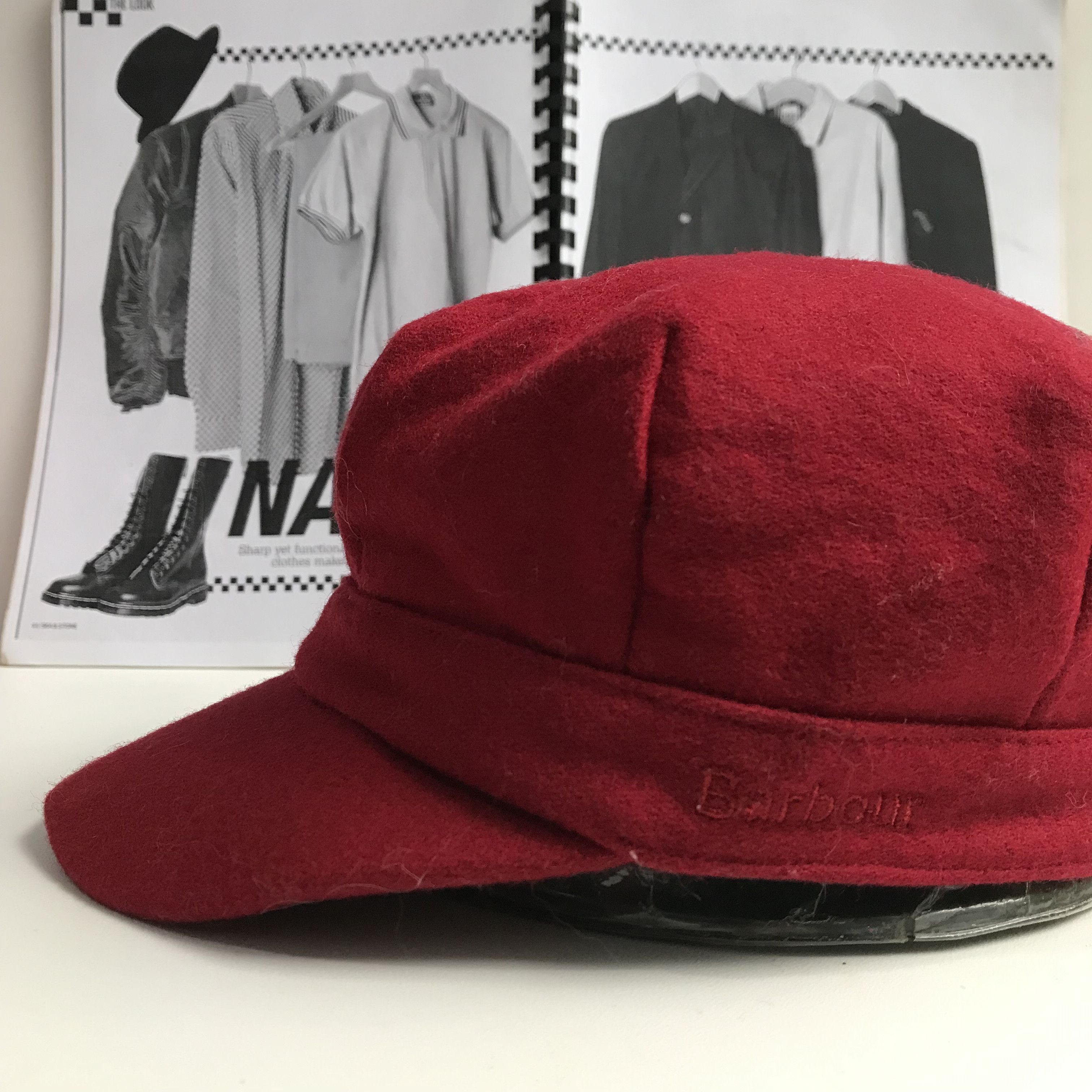 Barbour Vintage Barbour bothal bakerboy in Red Patrol Cap Size S Size ONE SIZE - 13 Thumbnail