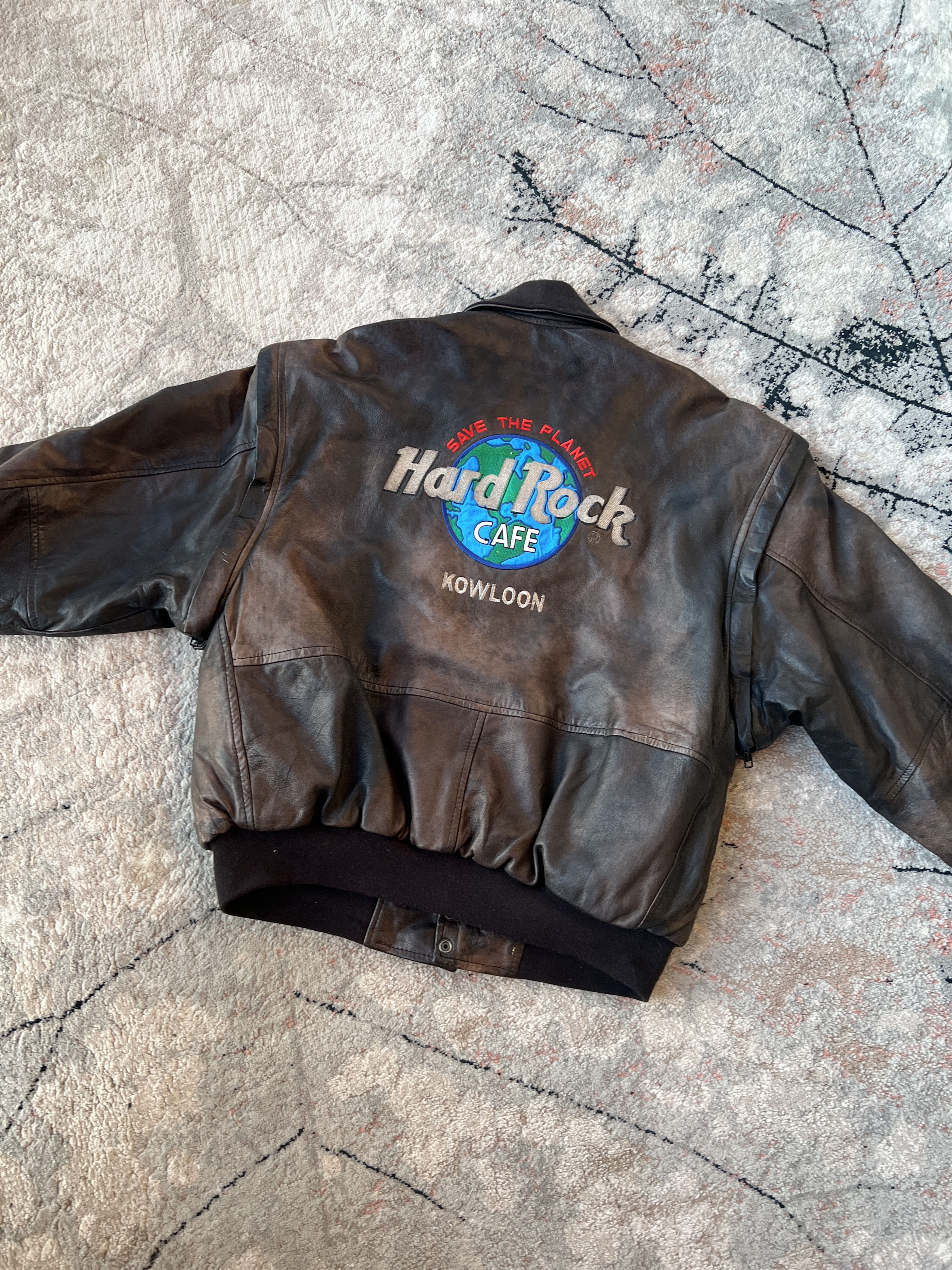 Hard Rock Cafe Kowloon Vintage Leather Jacket