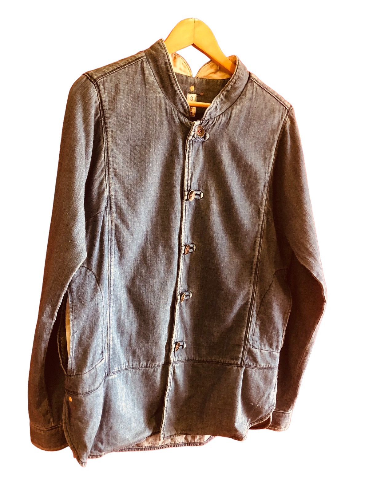 Japanese Brand Mitsume Sueta Rayon Silk Denim Jacket Size US S / EU 44-46 / 1 - 2 Thumbnail
