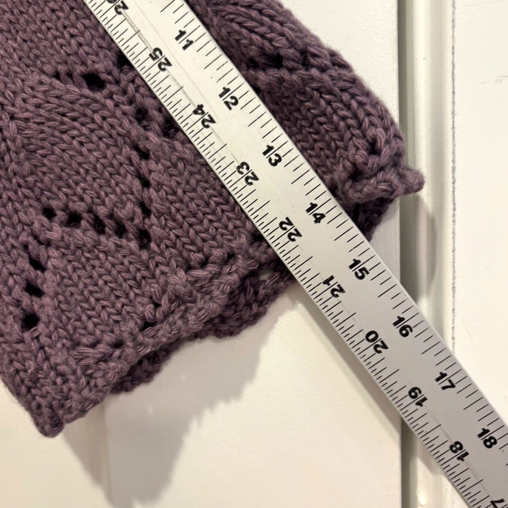 CO Hekla & Co. Italy Purple Wool Blend Bobble Pointelle Knit Cardigan Sweater Medium Size M / US 6-8 / IT 42-44 - 5 Thumbnail