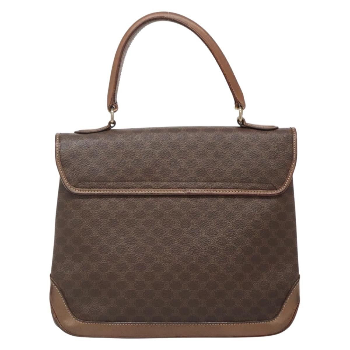 Celine CELINE Macadam Canvas Hand Bag Pvc Leather Brown Gold Size ONE SIZE - 3 Thumbnail