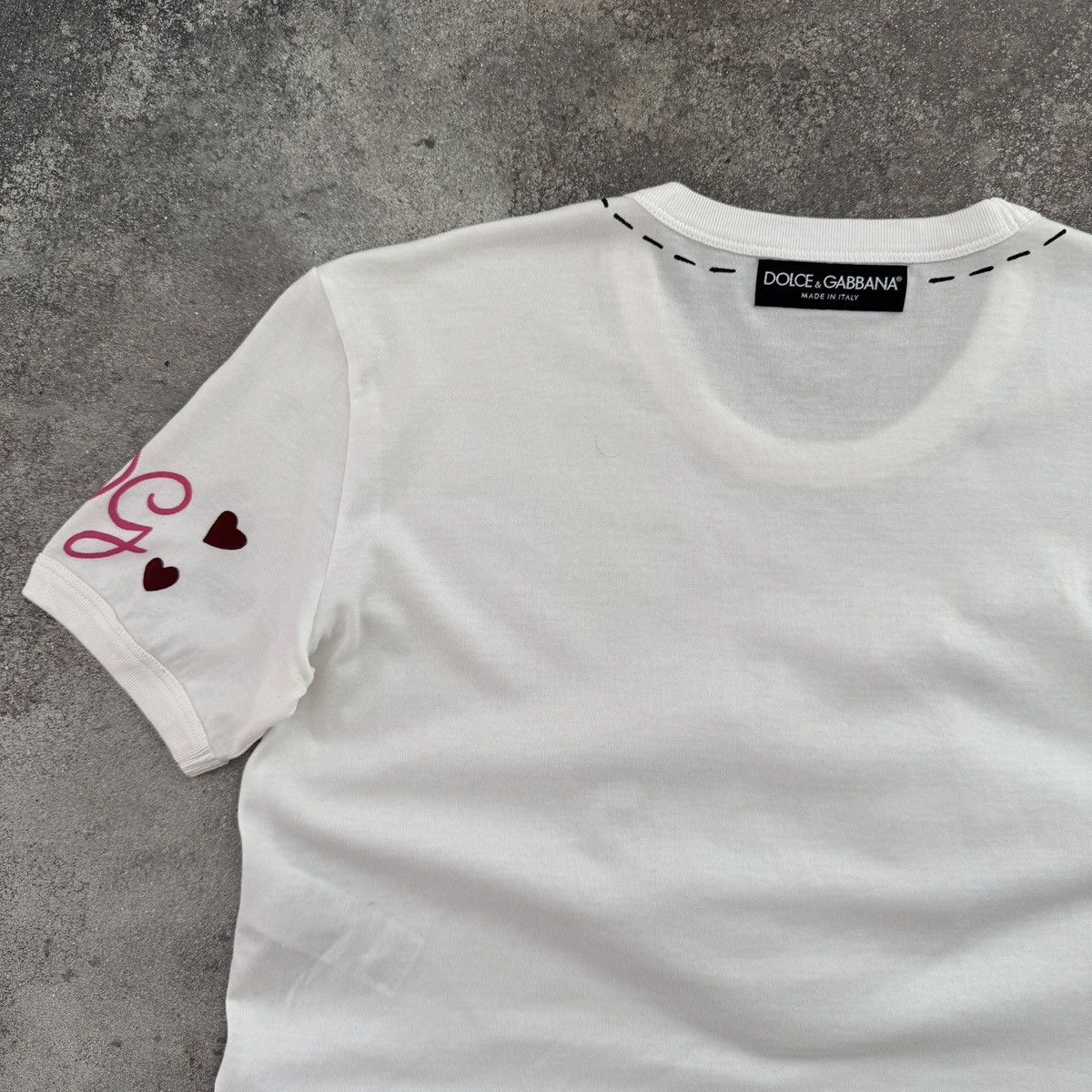 Dolce & Gabbana D&G Dolce & Gabbana Y2K Heart Patch T-Shirt Size M / US 6-8 / IT 42-44 - 12 Thumbnail