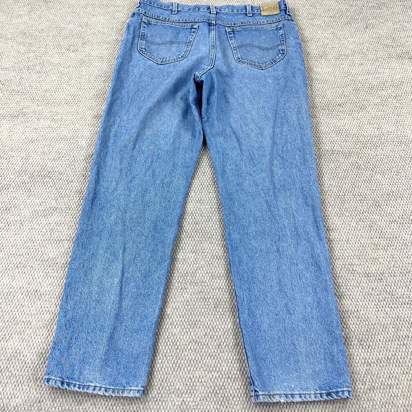 Lee VINTAGE Lee Jeans Mens Jeans Regular Fit 36x33 Blue 90s Retro Relaxed Straight Denim Casual Pants Mens 36x33 Size US 36 / EU 52 - 3 Thumbnail