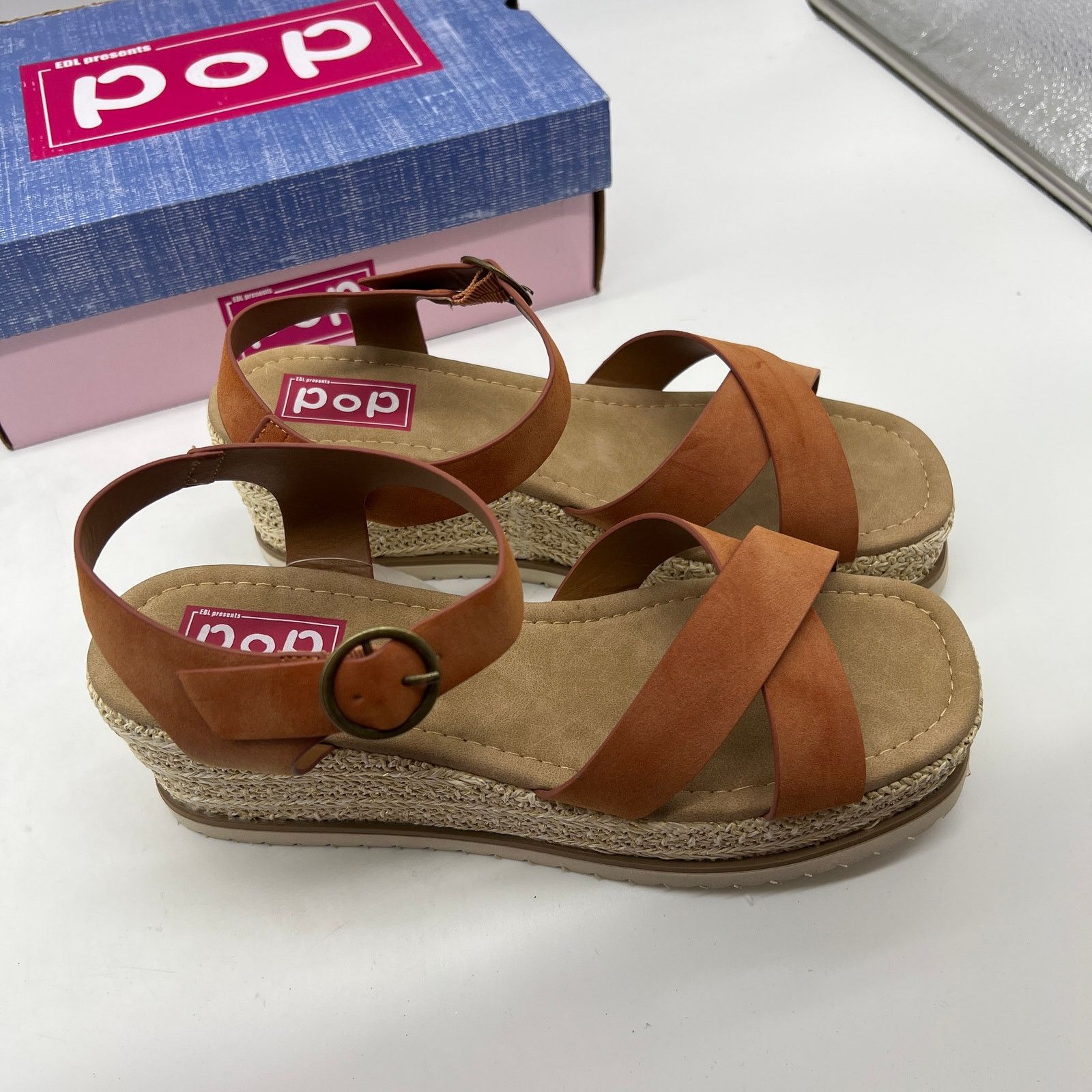 Other Pop Cicci Women Shoes Ankle Strap Casual Wedge Sandle Size US 11 / IT 41 - 3 Thumbnail