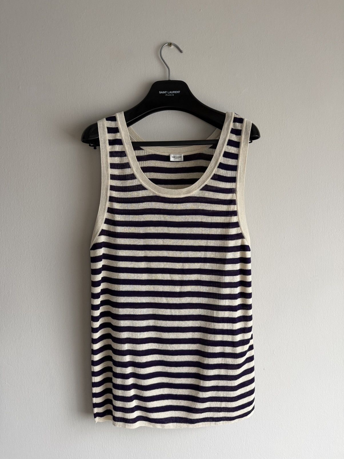 Saint Laurent Paris Saint Laurent Paris - Striped tank - Linen & Silk - Size XL Size US M / EU 48-50 / 2 - 1 Thumbnail