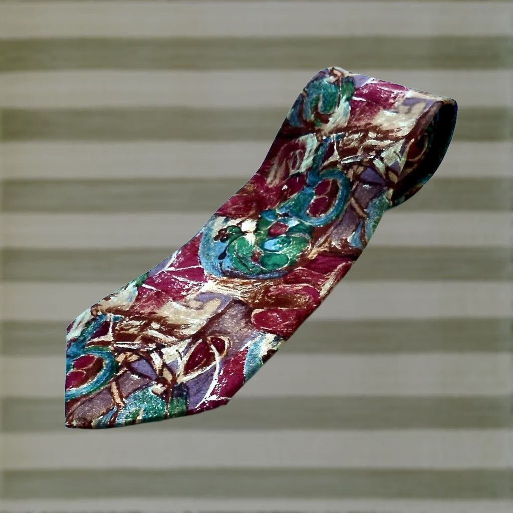 Ermenegildo Zegna Ermenegildo Zegna Tie Silk Luxury Abstract Made in Italy Men's Size ONE SIZE - 1 Thumbnail