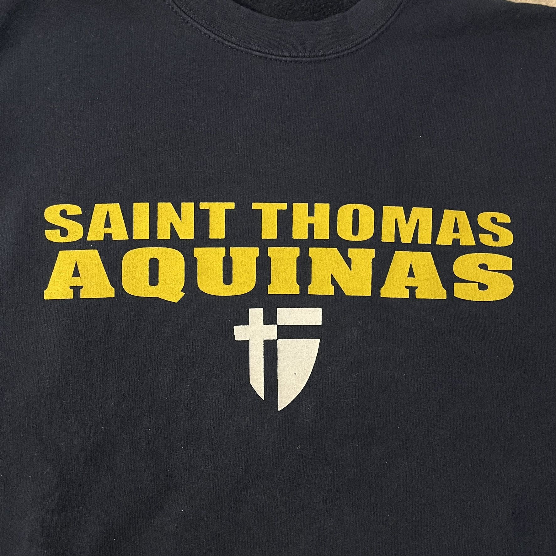Champion × Vintage VTG 00s 2000s Saint Thomas Aquinas Crewneck Sweatshirt Size US M / EU 48-50 / 2 - 3 Thumbnail