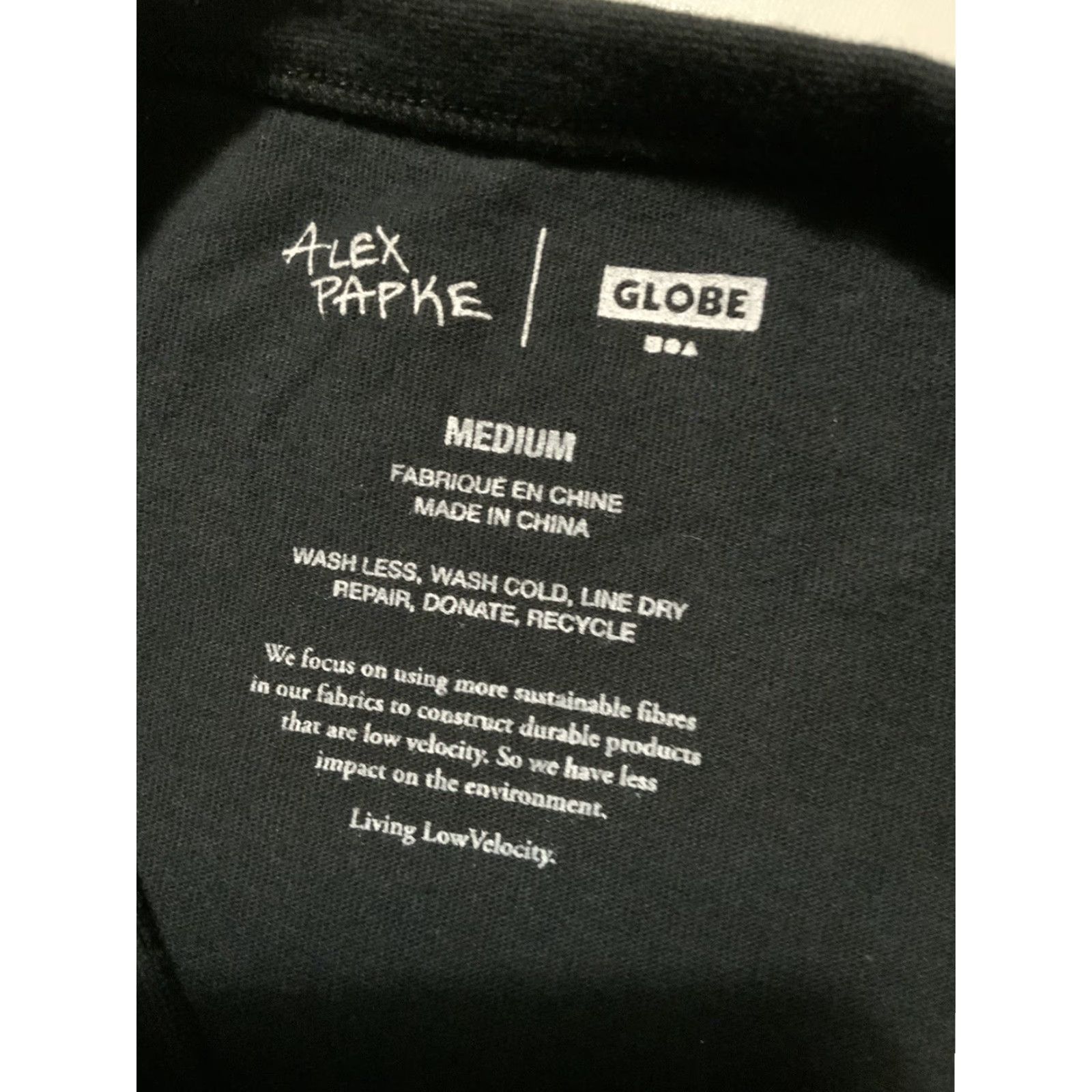 Globe VINTAGE Globe X Alex Papke Airplane Mode Skateboarding Fine Art Graphic L/S T-Shirt Sz.M Mens Black Size US M / EU 48-50 / 2 - 5 Thumbnail