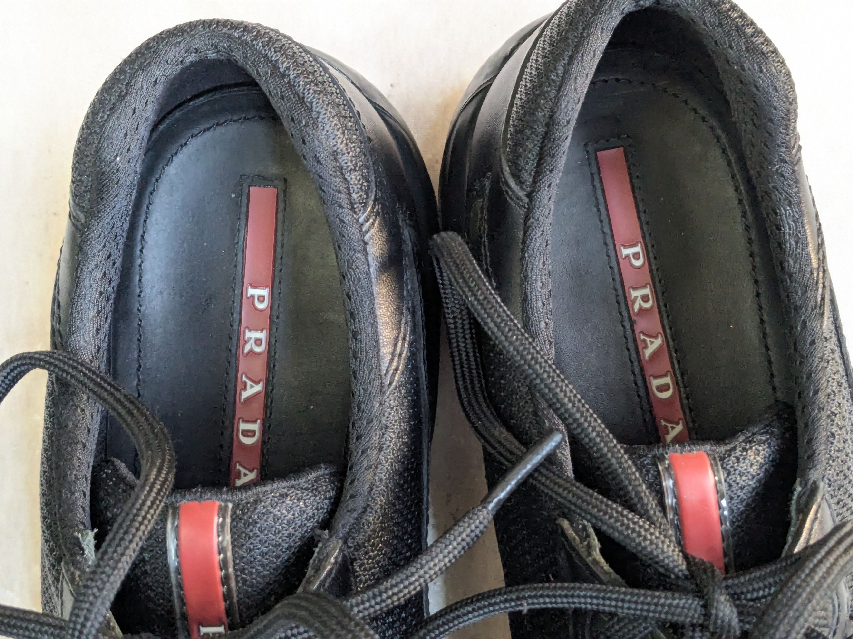 Prada Prada America's Cup Black Red 9 Leather Low Tops Size US 9 / EU 42 - 7 Thumbnail