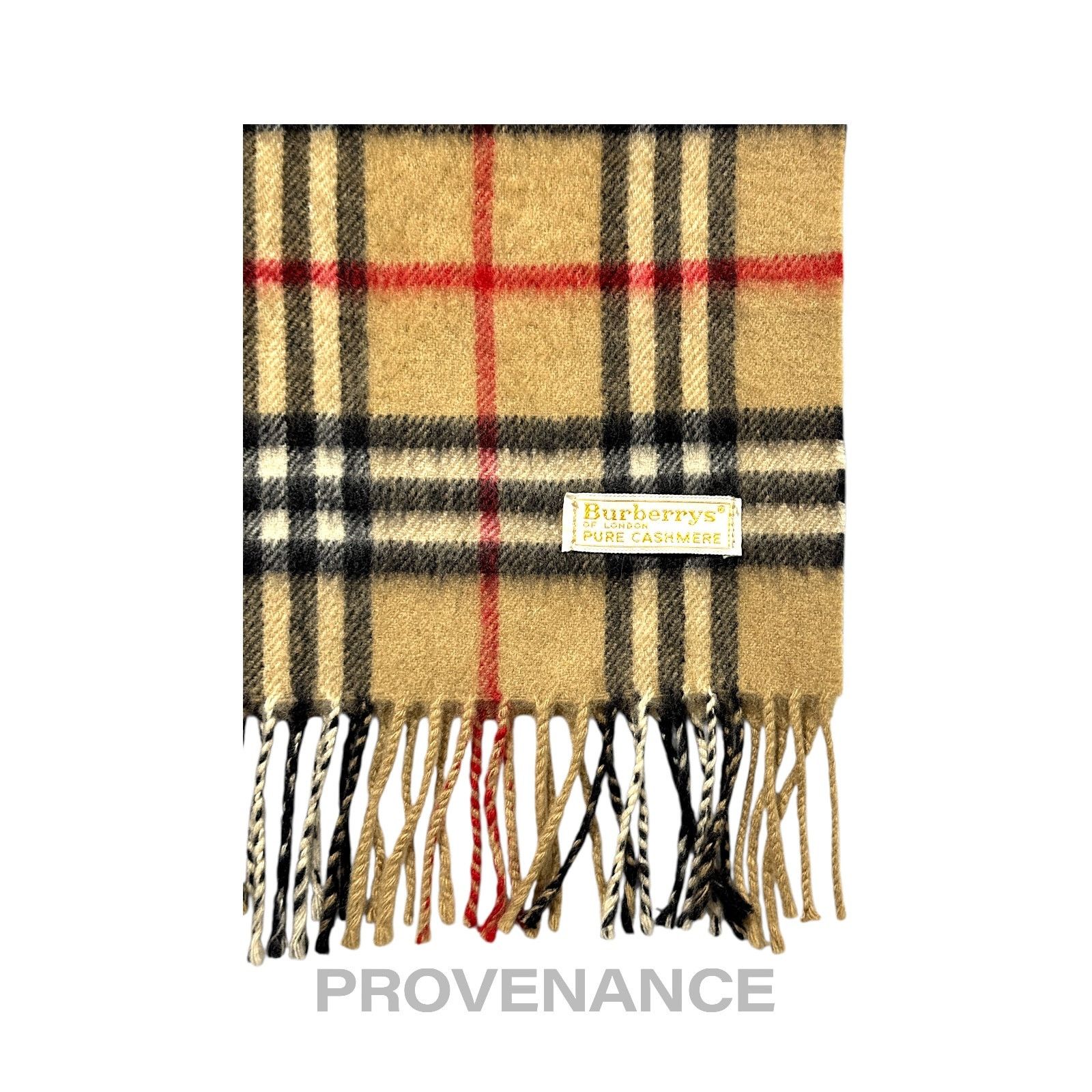Burberry 🔴 Vintage Burberrys Scarf Nova Check 100% PURE CASHMERE Size ONE SIZE - 5 Thumbnail