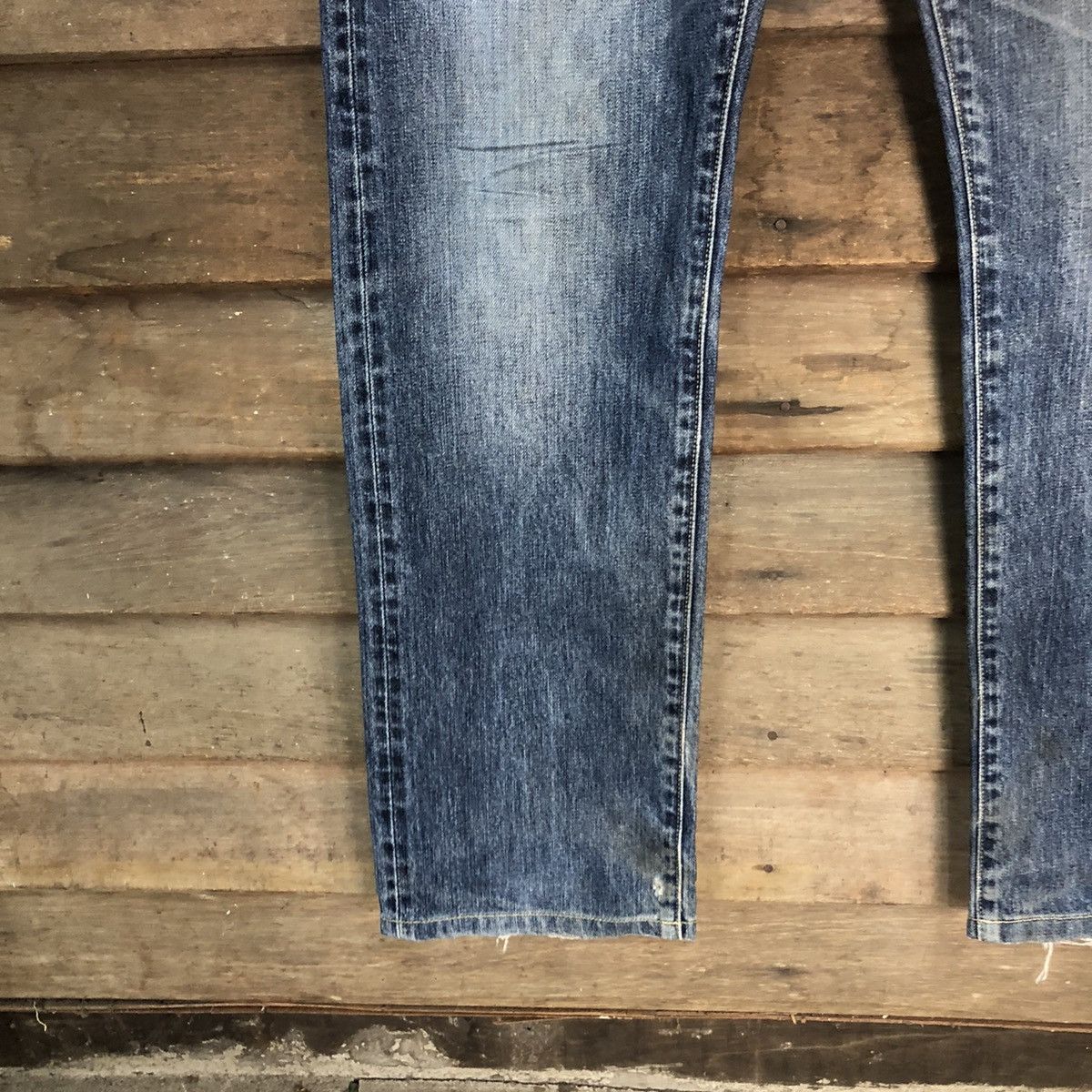 Japanese Brand Uniqlo selvedge Jeans Blue Denim Pants #7312 Size US 30 / EU 46 - 9 Thumbnail