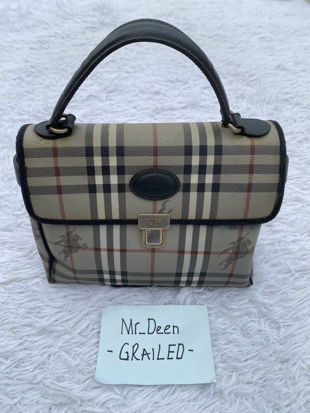 Burberry Rare Vintage 90s Burberry Nova Check Hand Bag Size ONE SIZE - 1 Thumbnail