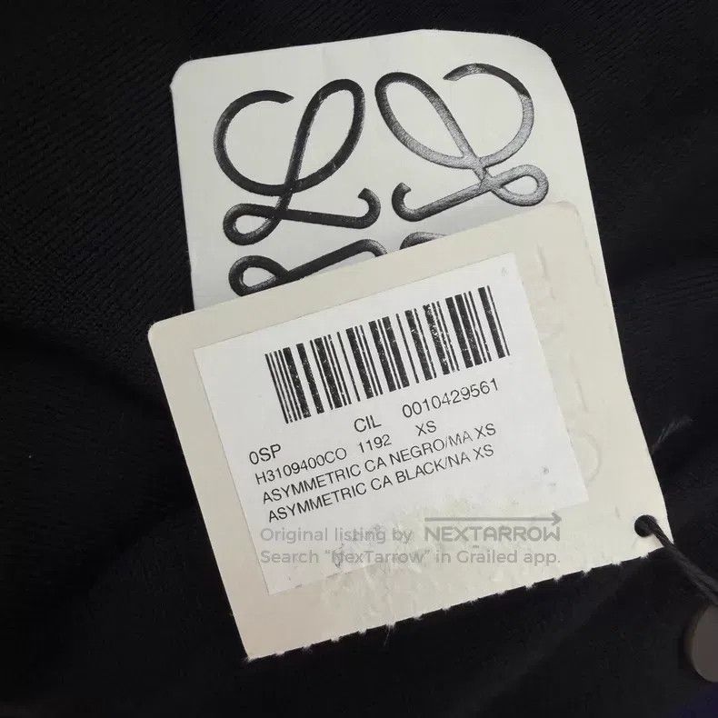 Loewe Loewe Black and blue embroidered logo irregular hem wool c Size XS / US 0-2 / IT 36-38 - 8 Thumbnail