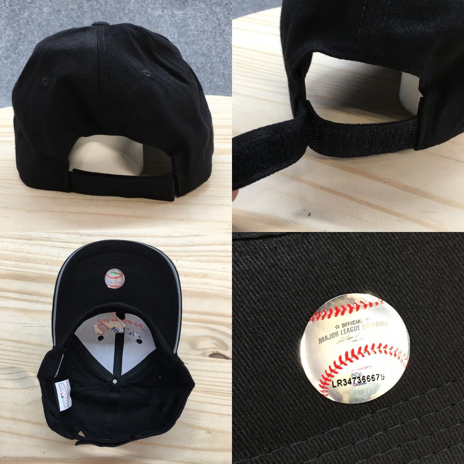 Logo 7 New York Yankees Baseball Cap Mens Black OS Curved Brim Embroidered Logo Size ONE SIZE - 8 Thumbnail