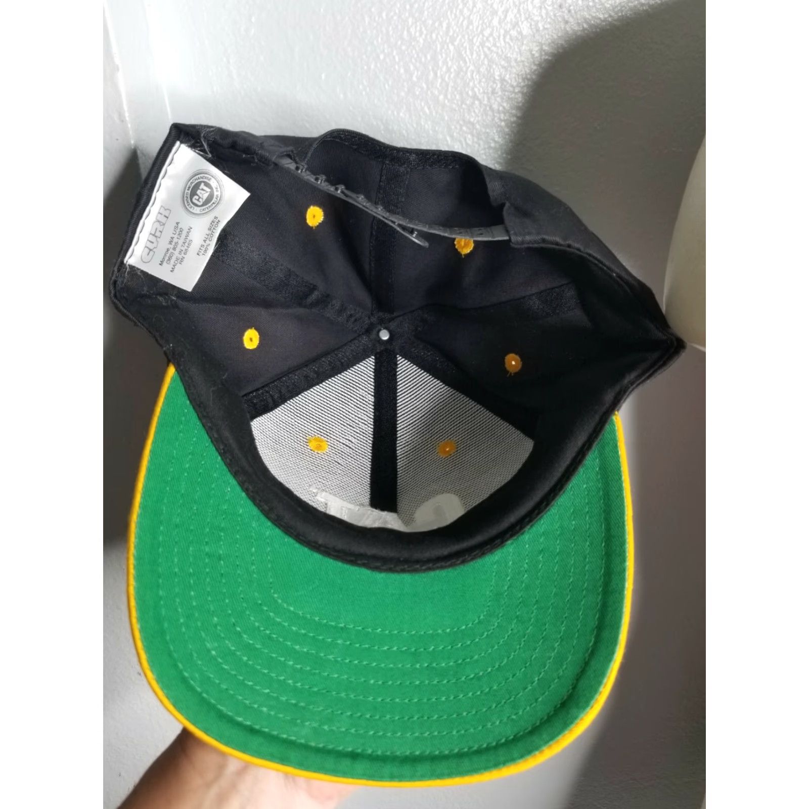 Vintage VINTAGE CAT Equipment Embroidered Black Yellow Snapback Cyrk Dad Hat Adjustable Mens Size ONE SIZE - 4 Thumbnail