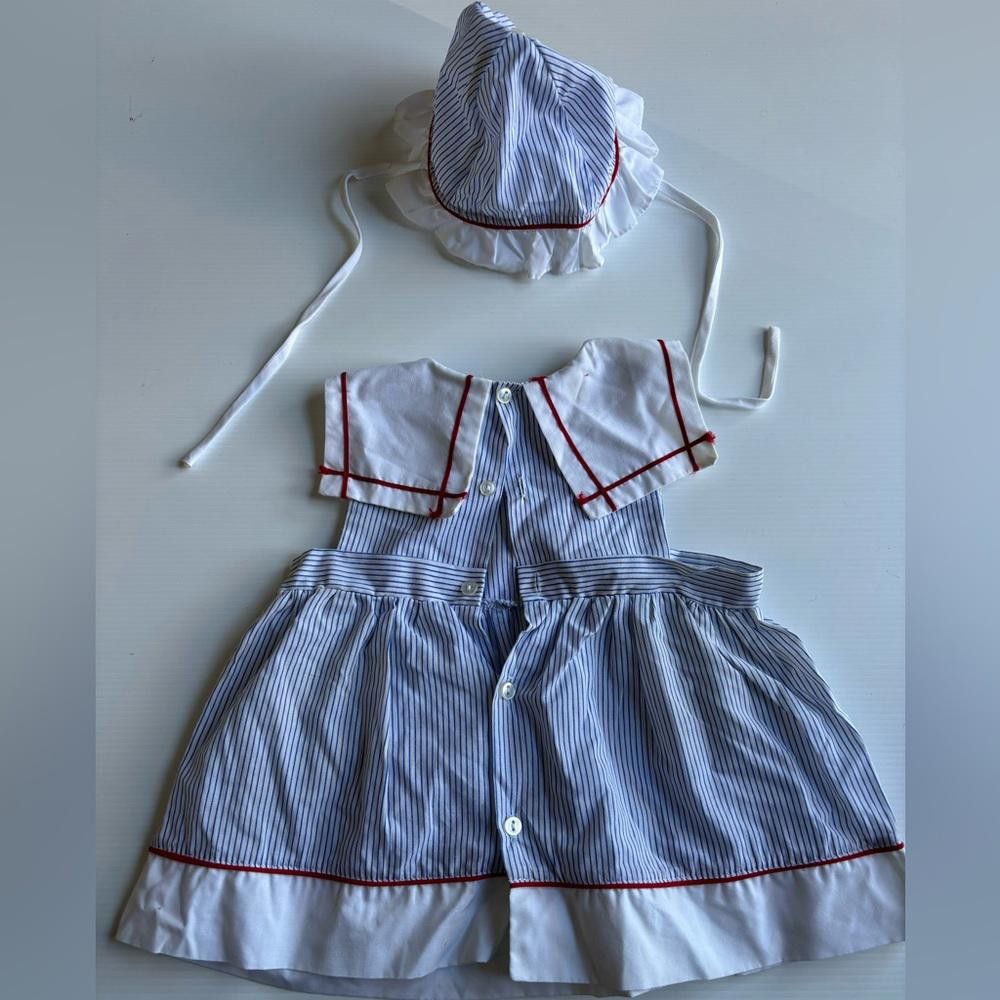 Designer Vintage 1990 Rare Mini Toddler Dress with matching Hat Size ONE SIZE - 2 Thumbnail