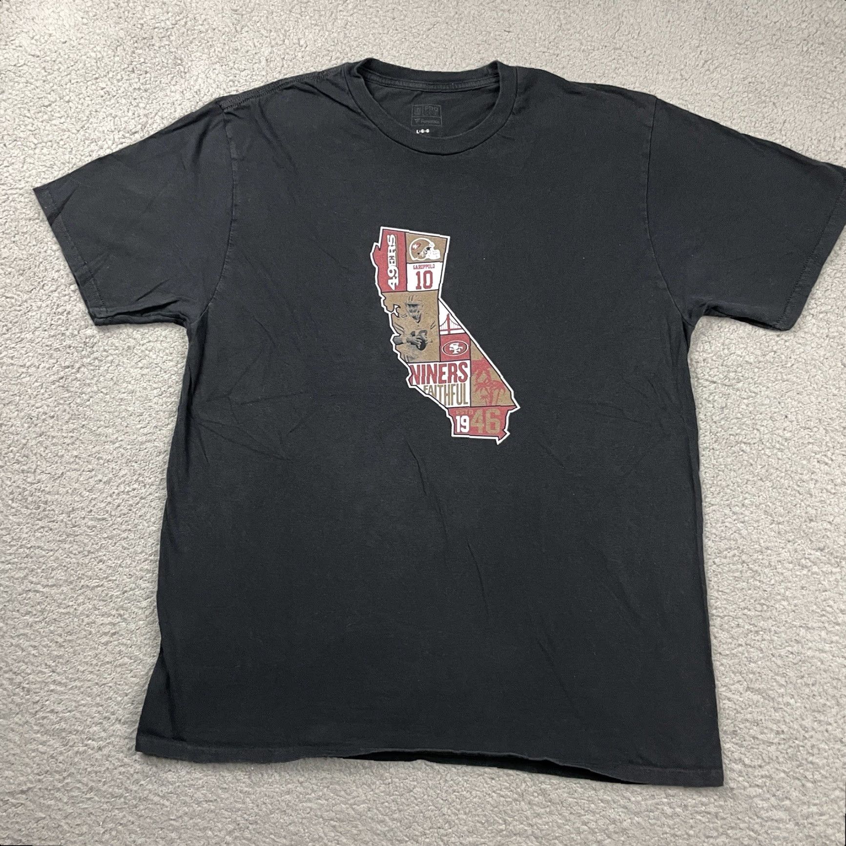 Vintage Fanatics San Francisco 49ers Shirt Adult Mens Large Black NFL Football California West Logo T-Shirt Mens Sports Size US L / EU 52-54 / 3 - 4 Thumbnail