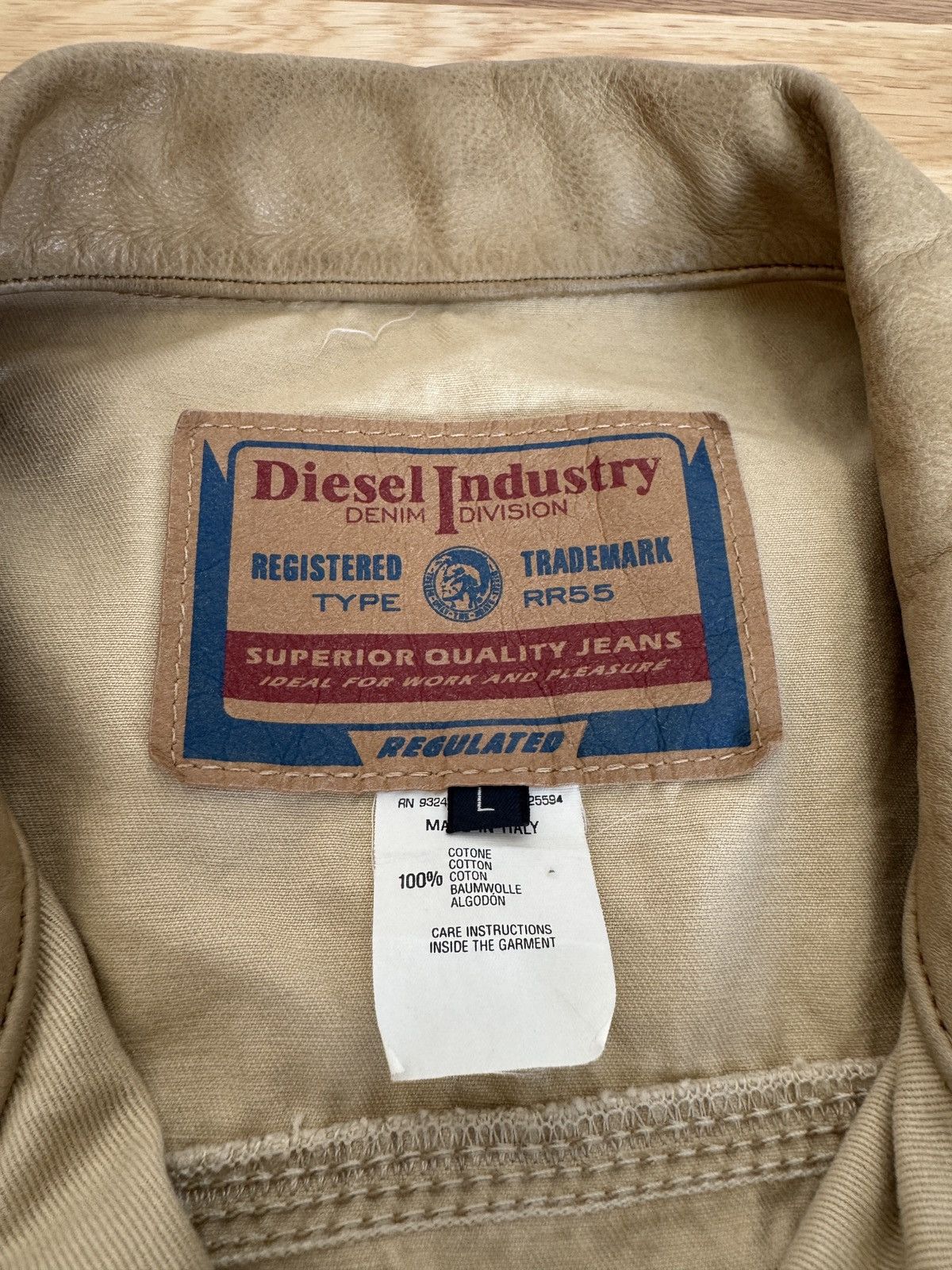 Diesel Diesel Industry vintage bomber denim trucker jacket beige Size US L / EU 52-54 / 3 - 4 Thumbnail