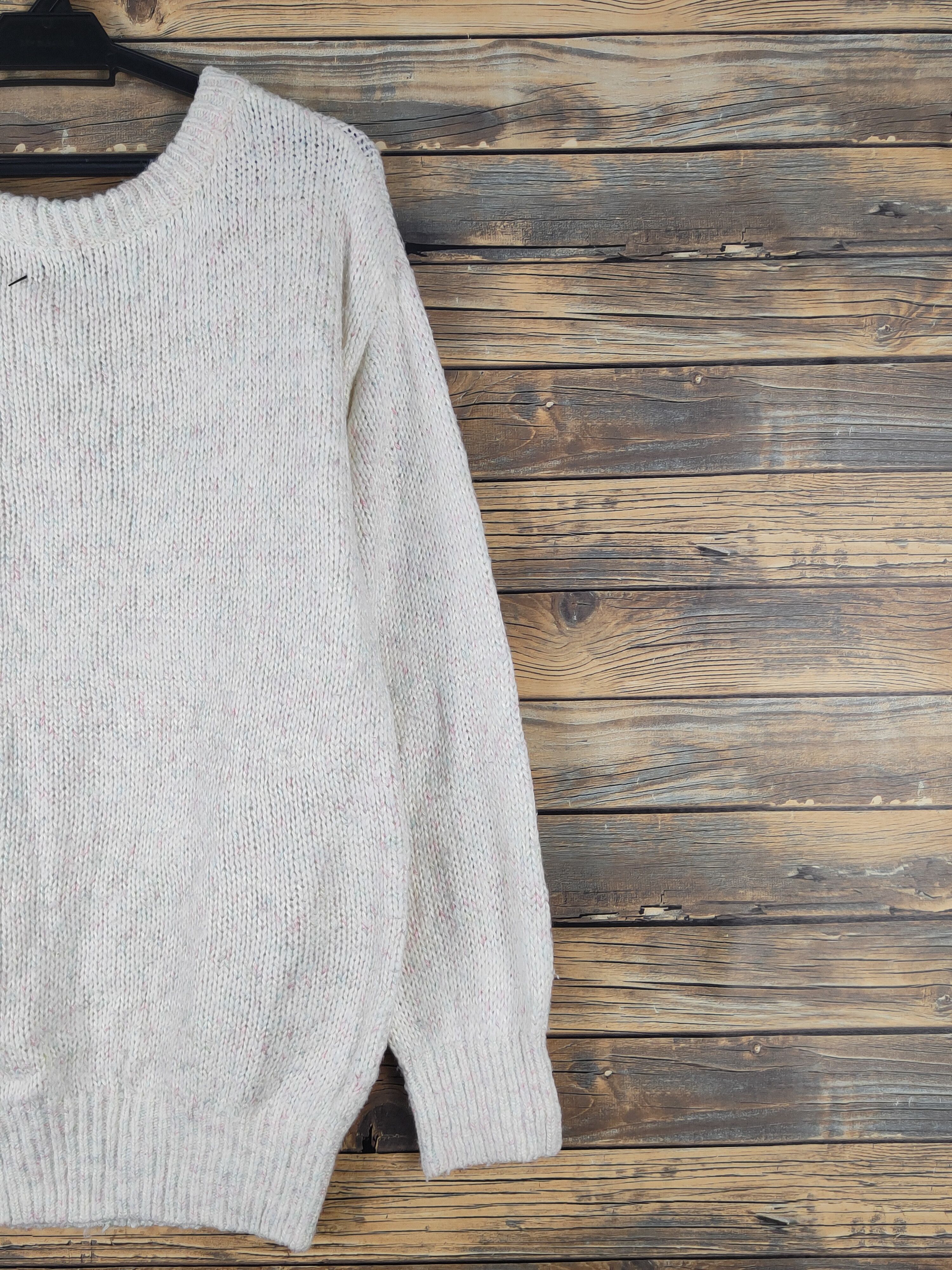 Japanese Brand × Vintage Heather Ivory Knitwear vintage plain Sweatshirts #W1524 Size US M / EU 48-50 / 2 - 9 Thumbnail